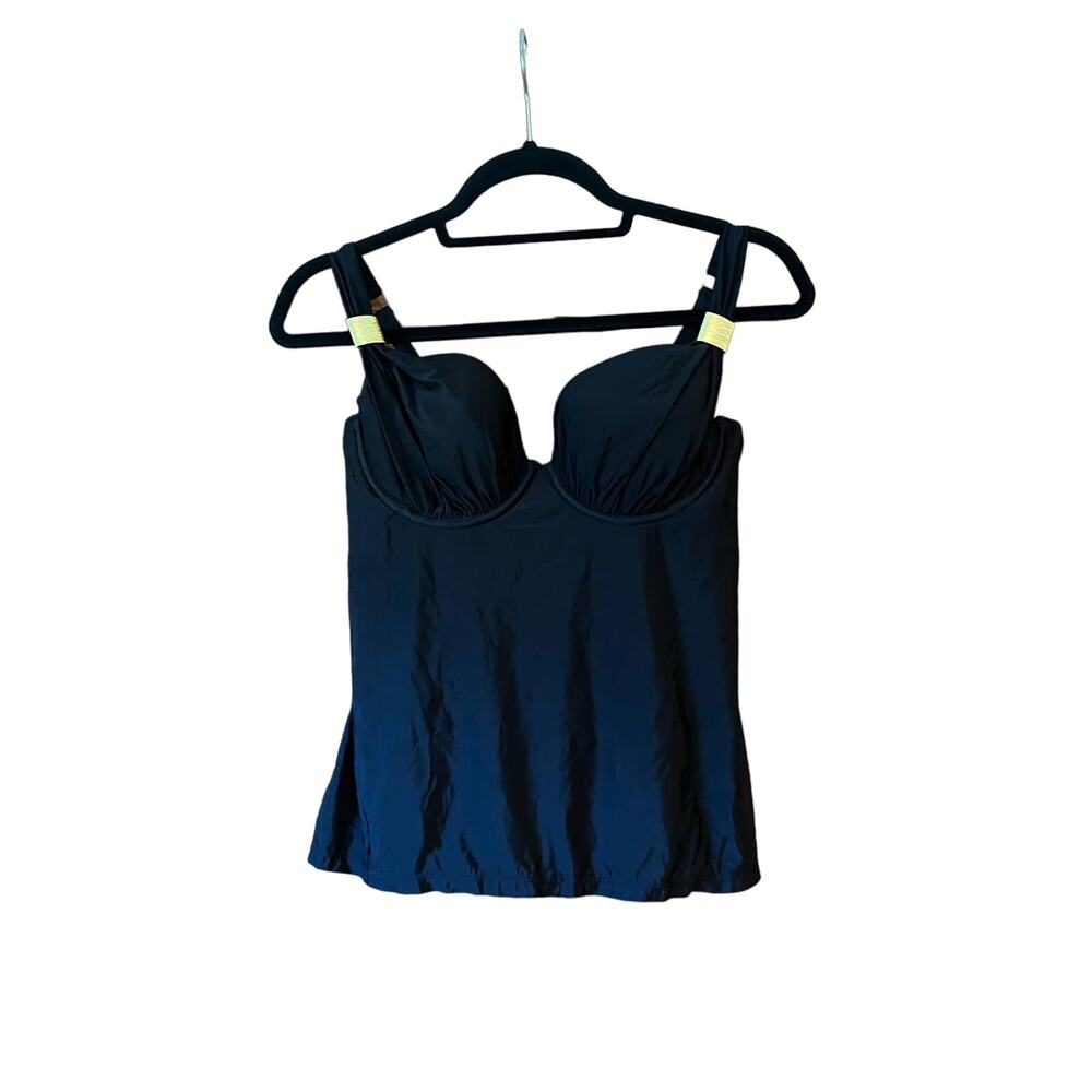 Panache Women's Halle Underwired Swimwear Tankini Top Black Size 34D - Picture 3 of 12